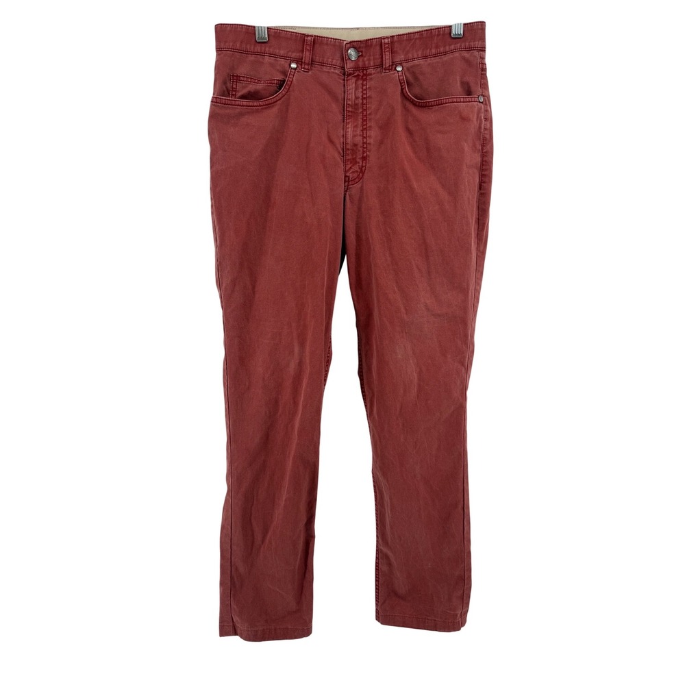 hiltl Relaxed Fit Red Cotton Lycra Mens Casual Pants Size 36 Preppy Golf